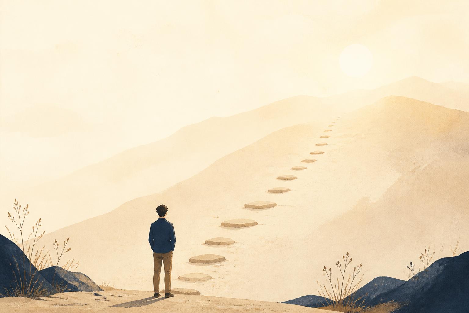 Illustration af et kort med en kompasrose — personligt lederskab som navigationsopgave